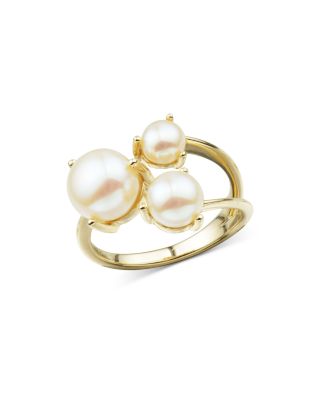 14K Yellow or White Gold Cultured Freshwater Pearl Cluster Ring 14K Yellow or White Gold Cultured Freshwater Pearl Cluster Ring