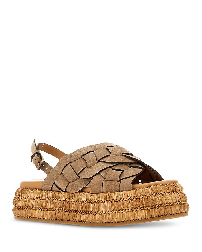 Tod's - Sandals in Raffia, Brown, 38.5 - Shoes