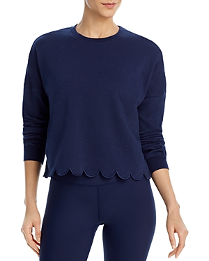 Aqua Athletic Scalloped Sweatshirt - 100% Exclusive In Myth