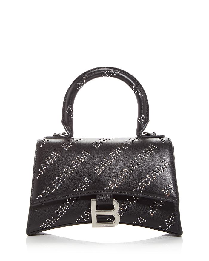 Balenciaga Hourglass XS Rhinestone Embellished Top Handle Bag ...