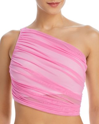 Norma Kamali - Diana Mesh One Shoulder Swim Top