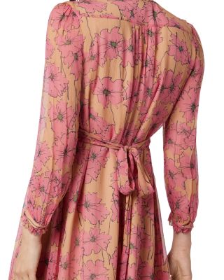 kaz wool-blend layered midi-dress dh New York Kaz Wool-Blend Layered Midi-Dress