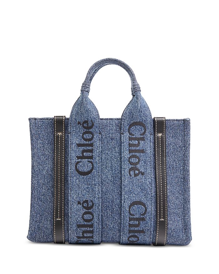 Chloé - Woody Denim Small Crossbody Tote Bag