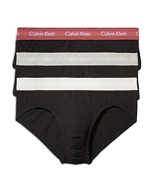 Calvin Klein 3-pack Stretch Cotton Briefs In Black W/ Grey Heather, Silver Birch, Raspberry Blush Wbs