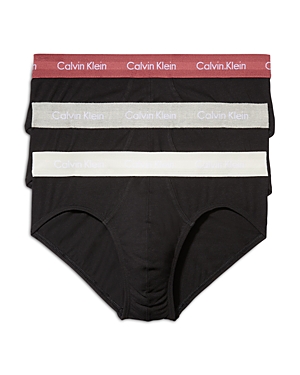 CALVIN KLEIN COTTON STRETCH MOISTURE WICKING HIP BRIEFS, PACK OF 3