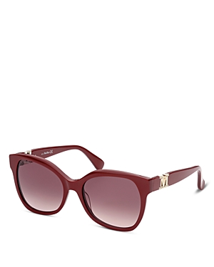 Shop Max Mara Emme3 Butterfly Sunglasses, 56mm In Purple/purple Gradient