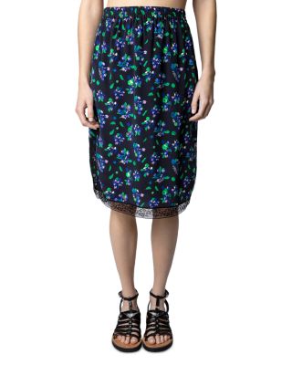 Zadig & Voltaire - Jozy Bianca Silk Floral Print Skirt