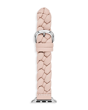 Shop Kate Spade New York Braided Leather Strap For Apple Watch, 38-49mm In Pink