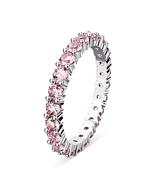 Shop Swarovski Matrix Crystal Ring In Pink/silver