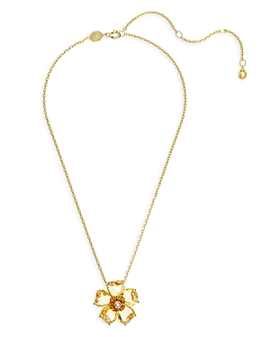 Shop Swarovski Florere Crystal Pendant Necklace, 16.5 In Yellow