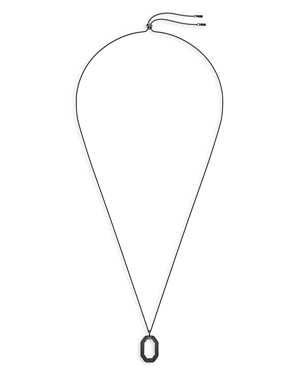 Shop Swarovski Dextera Crystal Octagon Pendant Necklace, 27.5 In Black