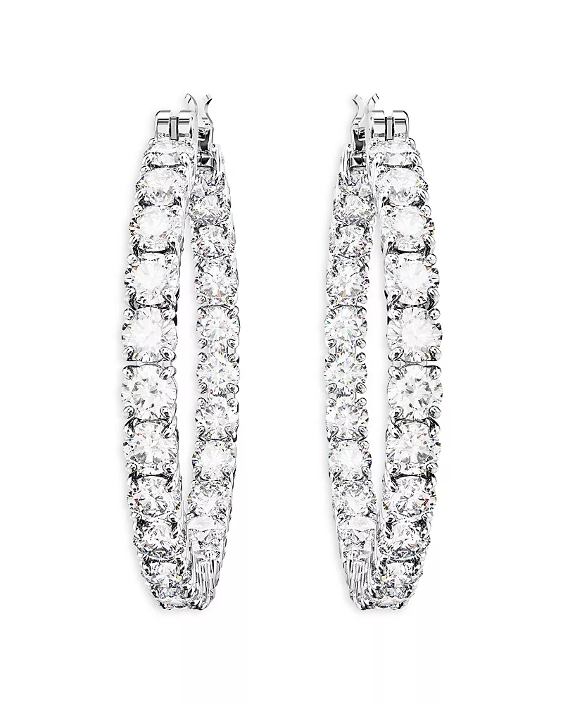 Swarovski Matrix Crystal Inside Out Hoop Earrings