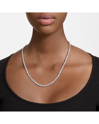 Matrix Crystal Tennis Necklace, 16.4"