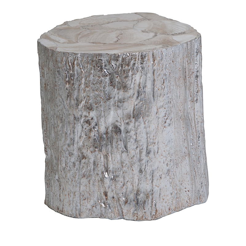 Artistica Small Trunk Segment Side Table In Silver Leaf