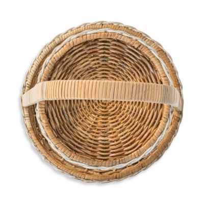 Provence Rattan Whitewash Two Tiered Server