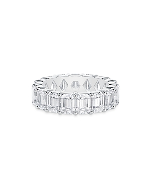 De Beers Forevermark Emerald Cut Eternity Band Ring In Platinum, 6.00 Ct. T.w. In White