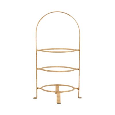 Juliska - Provence Rattan Whitewash Three Tiered Plate Server