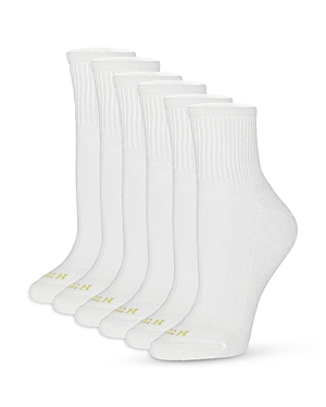 Shop Hue Sport Mini Crew Socks, Pack Of 6 In White