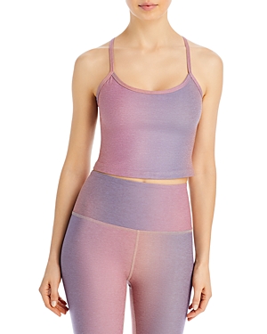 Beyond Yoga Softmark Slim Racerback Cropped Tank In Chai Jewel