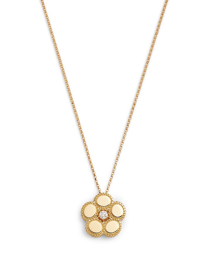 Spring Line Necklace, 18K Yellow Gold / 18