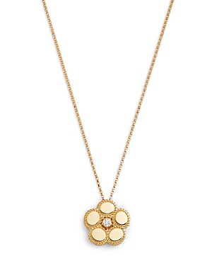 Roberto Coin 18K Yellow Gold Daisy Diamond Flower Pendant Necklace, 16-18 - 100% Exclusive