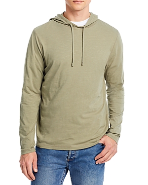 The Men's Store At Bloomingdale's Cotton Solid Hooded Long Sleeve Tee - 100% Exclusive In Vetiver