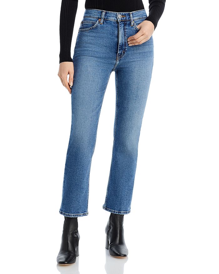 RE/DONE 70s High Rise Ankle Bootcut Jeans in Mid 70s | Bloomingdale's