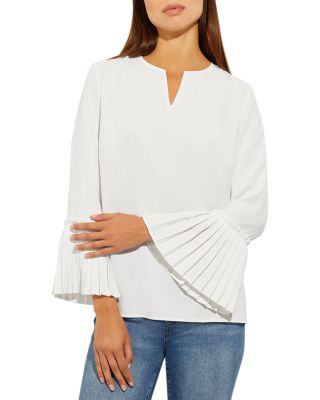 Misook - Pleated Cuff Blouse
