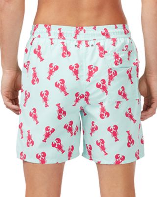 Lobster Print 6" Swim Trunks