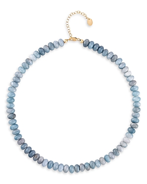 Alexa Leigh Light Blue Opal Beaded Necklace in 14K Gold Filled, 15-17