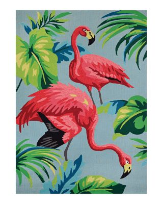 Couristan Covington Outdoor Flamingos Area Rug, 5'6 x 8'