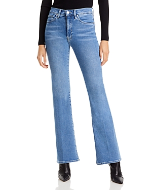 Shop Veronica Beard Beverly High Rise Skinny Flare Jeans In Iceberg