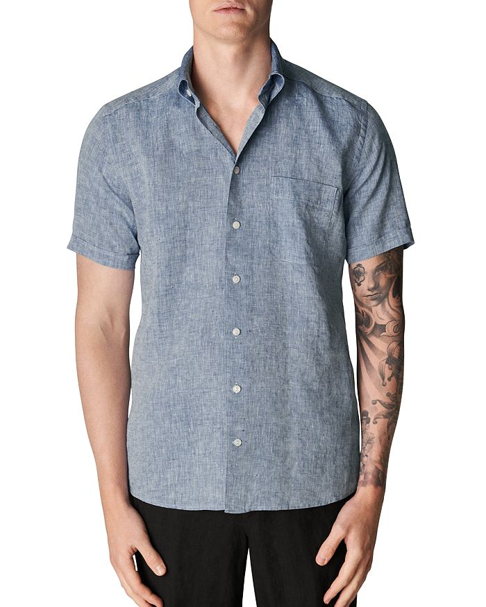 Eton Slim Fit Solid Short Sleeve Shirt | Bloomingdale's