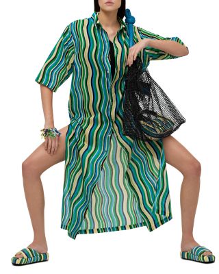 SIMON MILLER Santos Wavy Stripe Dress | Bloomingdale's Women