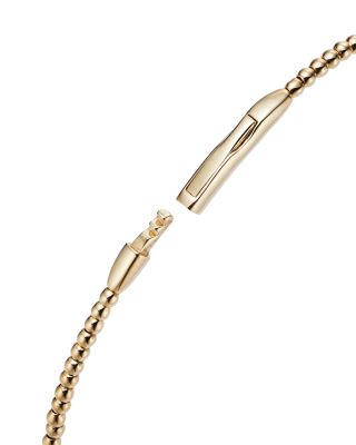 Diamond Cluster Beaded Bangle Bracelet in 14K Yellow Gold, 0.40 tcw 