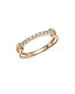 Bloomingdale's Diamond Bar Ring In 14k Yellow Gold, 0.24 Ct. T.w. - 100% Exclusive In Gold/white