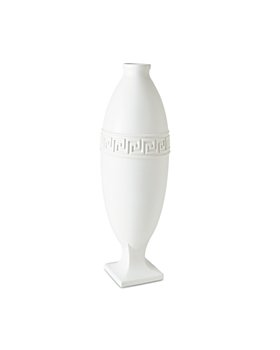 Global Views - Large Greek Key Vase, White