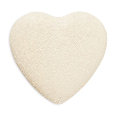 Faux Shagreen Heart Hand Mirror