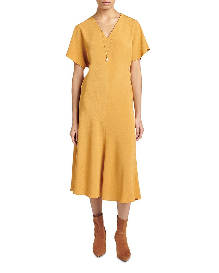 VANESSA BRUNO Ariana Short Sleeve Midi Dress | Bloomingdale's