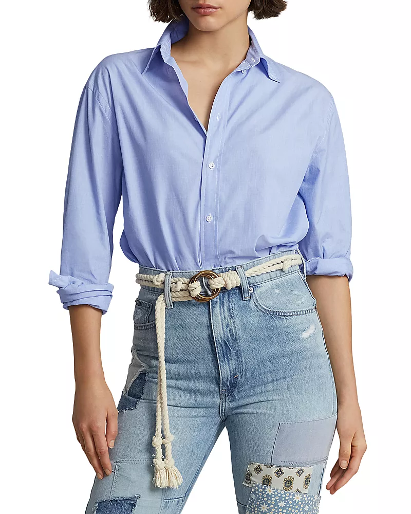 Polo Ralph Lauren Oversized Fit Long Sleeve Cotton Shirt
