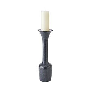 Global Views Calyx Marble Candle Holder In Black