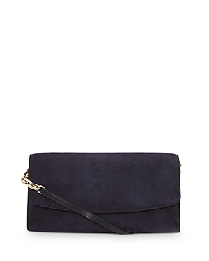 Hobbs London Sarah Leather Clutch In Midnight