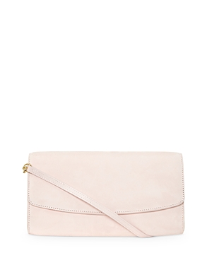 Hobbs London Sarah Leather Clutch In Pale Pink