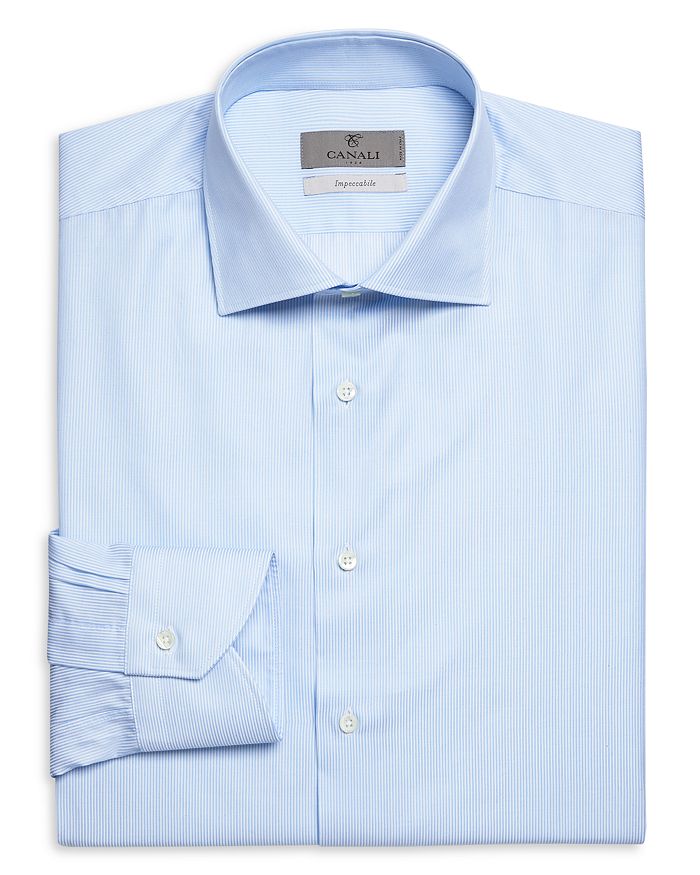 Canali Cotton Micro Stripe Shirt | Bloomingdale's