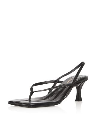 【PORTERNA】Prue Square Sandals Square Slide metallic leather sandals in silver - Proenza