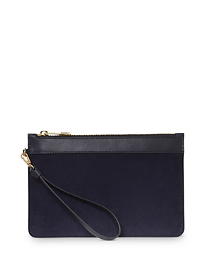 Hobbs London Lundy Suede Wristlet In Midnight