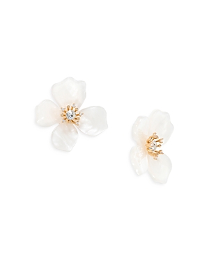 Shashi White Flower Earrings