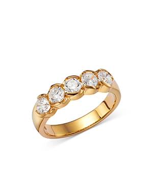 Bloomingdale's Diamond 5 Stone Band In 14k Yellow Gold, 1.00 Ct. T.w. - 100% Exclusive In Gold/white