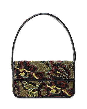 Staud Tommy Floral Shoulder Bag In Tropical Camo
