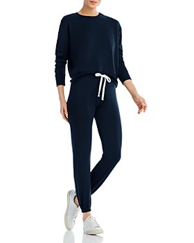 Two Piece Outfits For Women Jogging Suits Long Sleeve Sweatsuit Casual  Jogger Tracksuit Pants Sets Dark Gray White Navy Blue XL